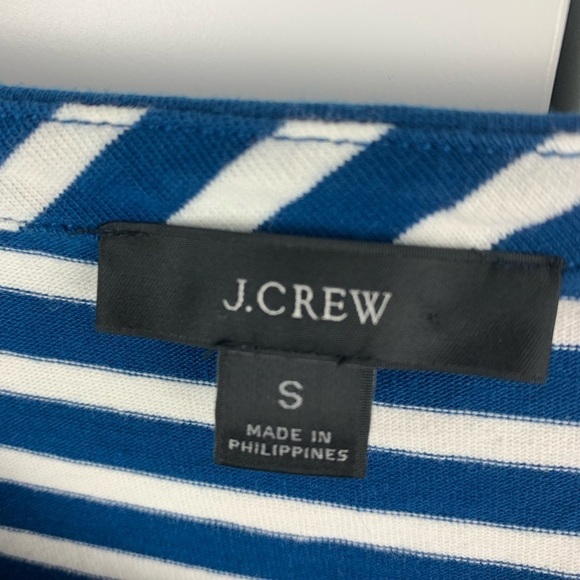 J Crew SMALL front pockets dress Blue stripe preppy office Corpcore minimalist - Picture 6 of 7